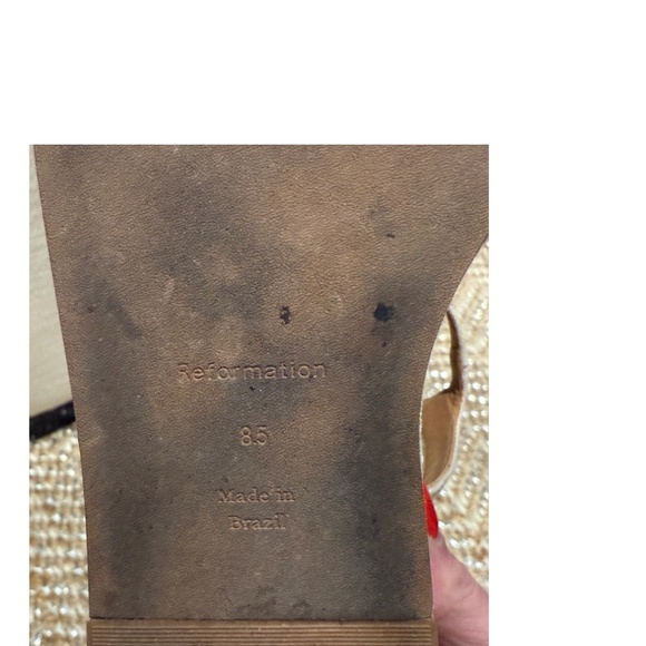 Reformation - Platform Wedge Sandals – Oatmeal Linen (Size 39 / US 8.5) - Picture 14 of 14